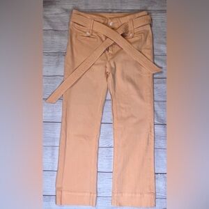 Pilcro And The Leatherpress High-Rise Flare Cotton Cropped Pants Women Waist 27